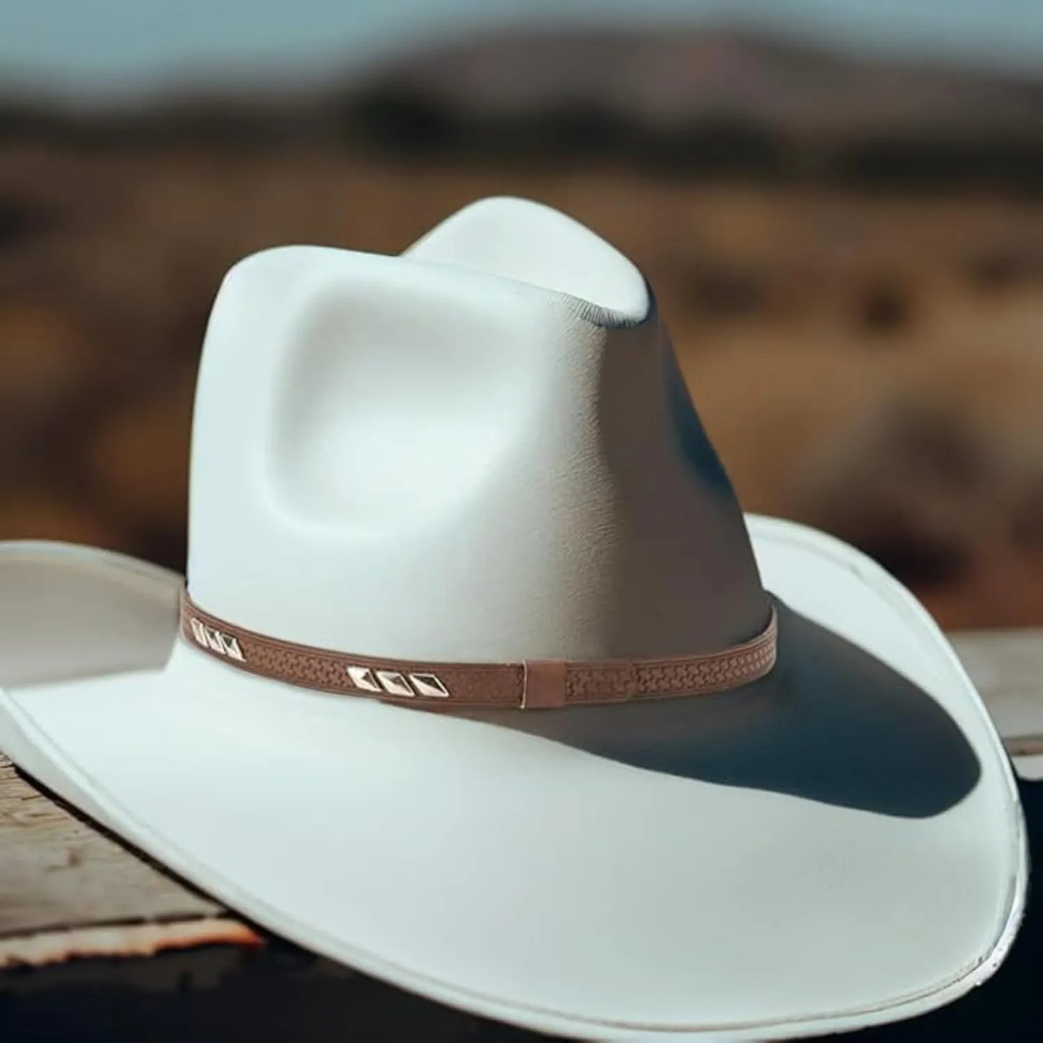 Gamboa Hat Bands for Cowboy and Cowgirl Western Accesories for Men and Women Leather Style Hat Belt Band
