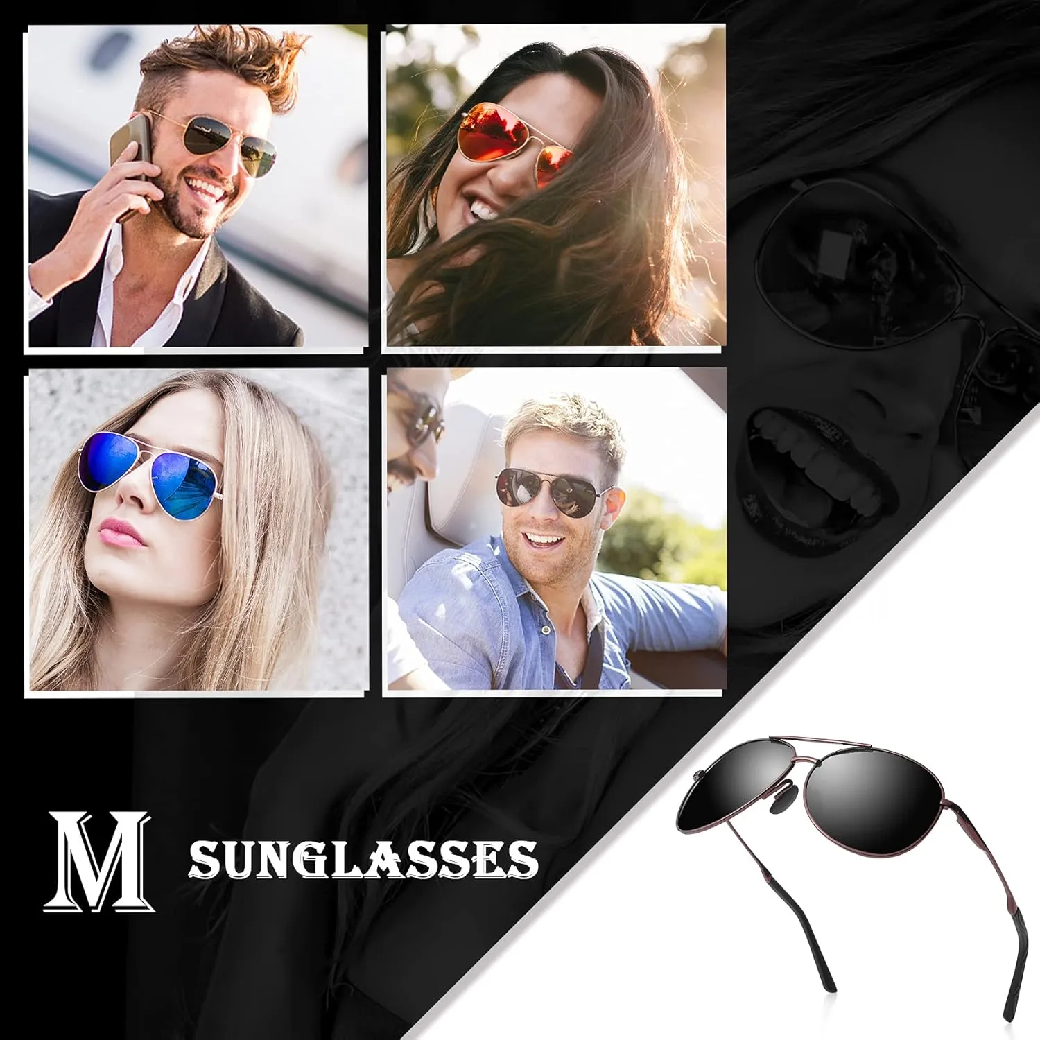 mxnx Aviator Sunglasses for Men Polarized Women UV Protection Lightweight Driving Fishing Sports Unisex glasses MX208