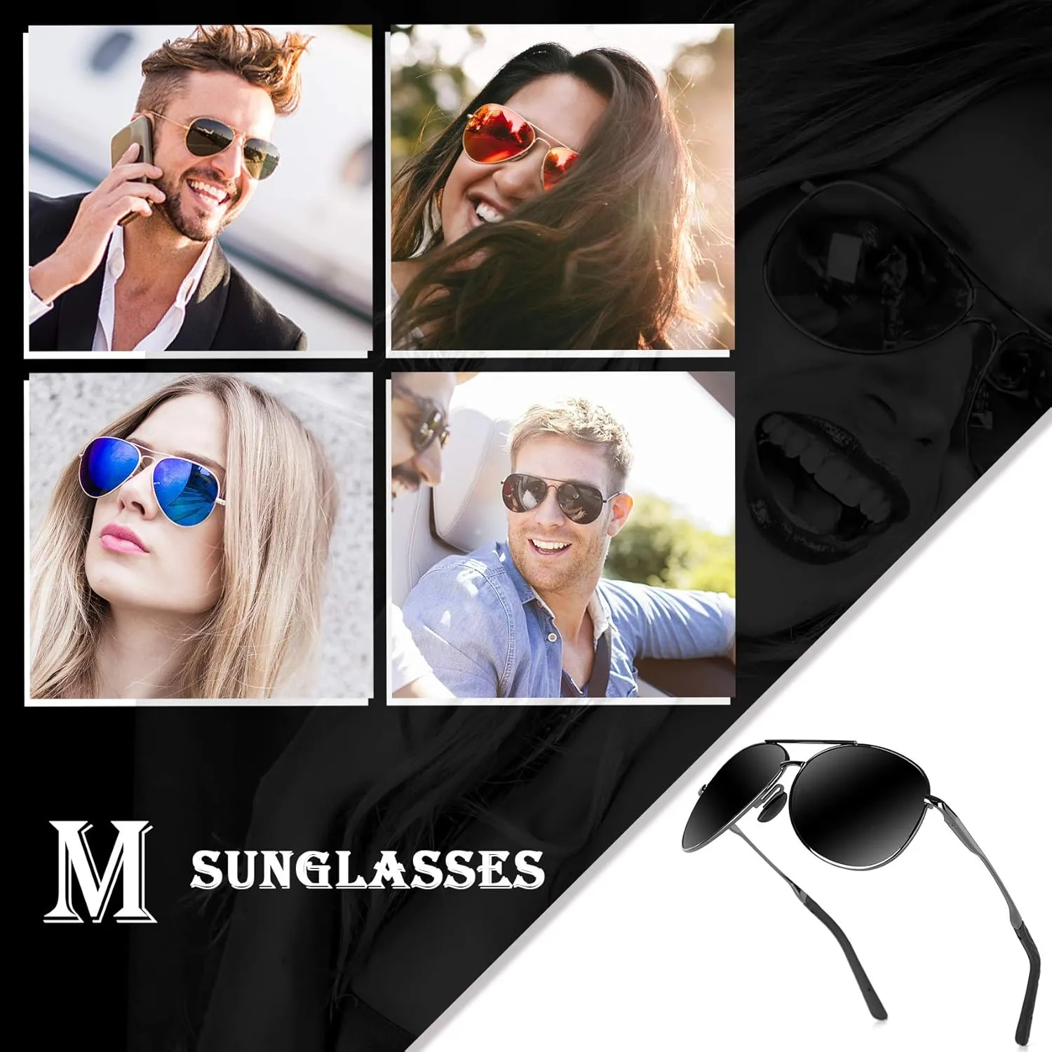 mxnx Aviator Sunglasses for Men Polarized Women UV Protection Lightweight Driving Fishing Sports Unisex glasses MX208