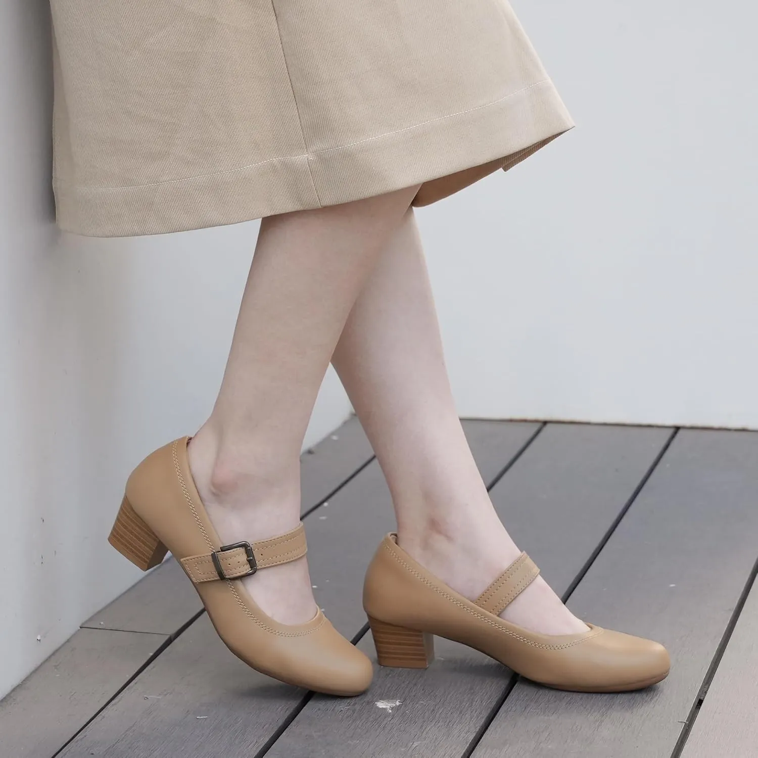 Ortho rest Women Mary Janes Shoes for Bunions Orthopedic Dress Shoes Low Chunky Heels Work Pumps