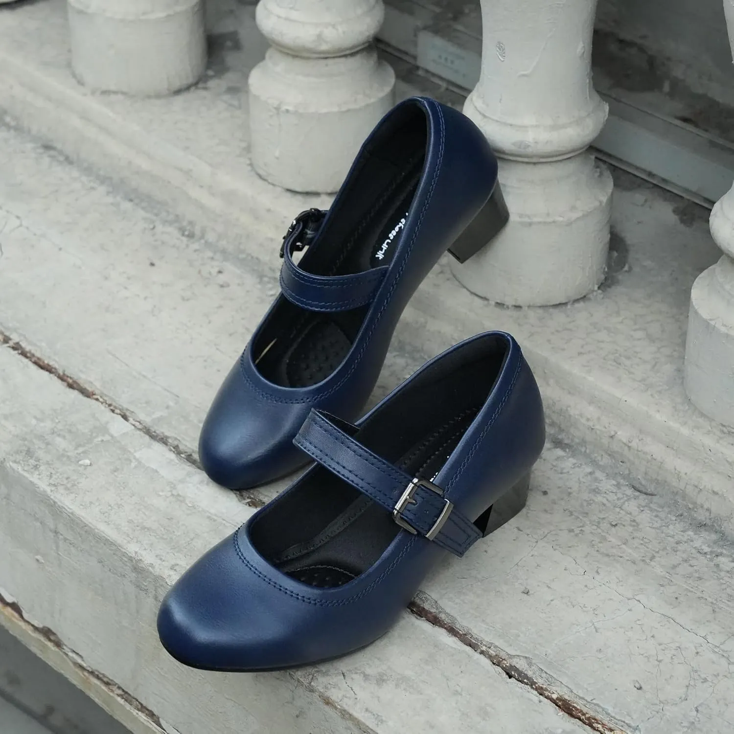 Ortho rest Women Mary Janes Shoes for Bunions Orthopedic Dress Shoes Low Chunky Heels Work Pumps