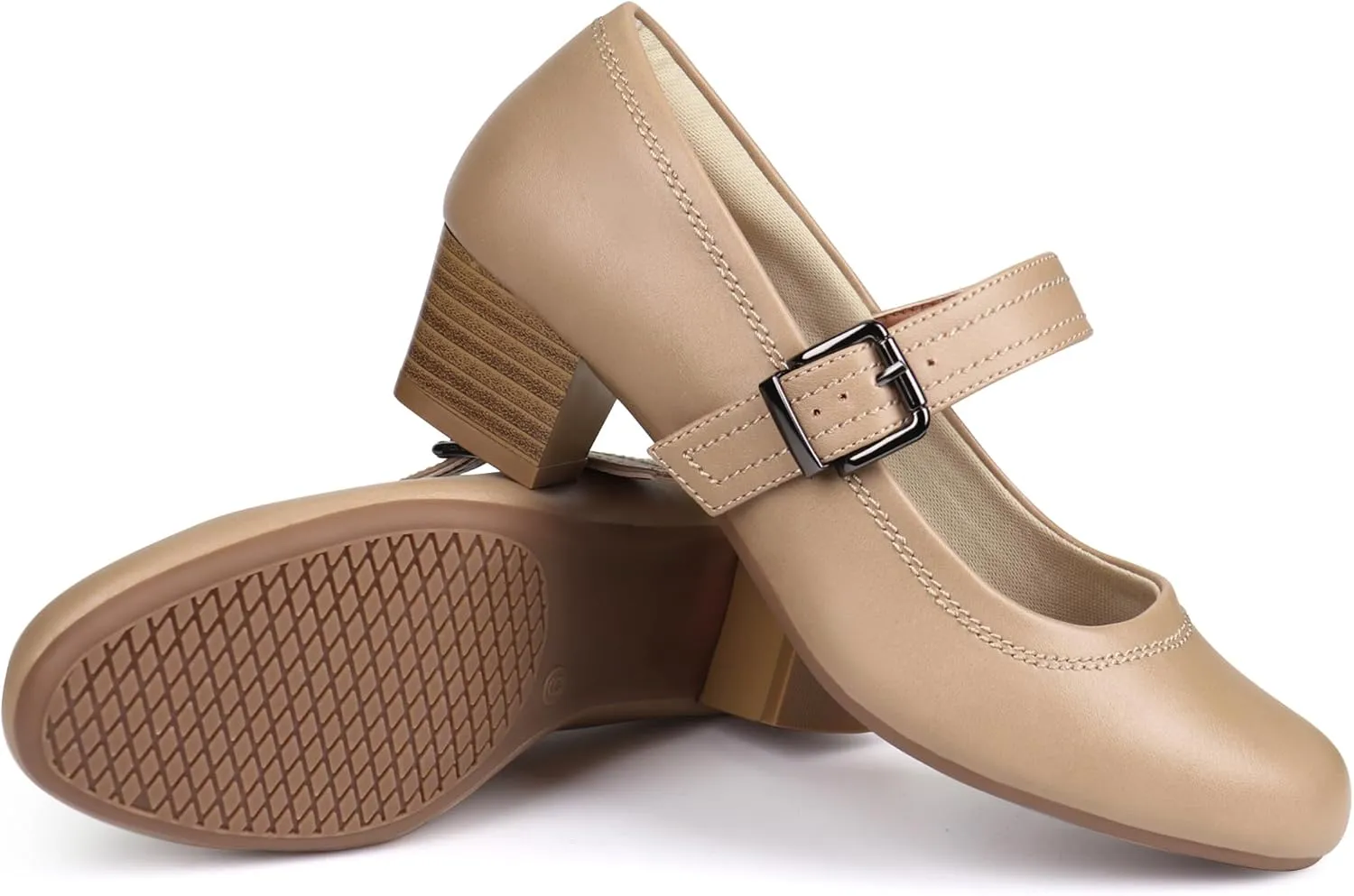 Ortho rest Women Mary Janes Shoes for Bunions Orthopedic Dress Shoes Low Chunky Heels Work Pumps