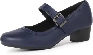 Ortho rest Women Mary Janes Shoes for Bunions Orthopedic Dress Shoes Low Chunky Heels Work Pumps