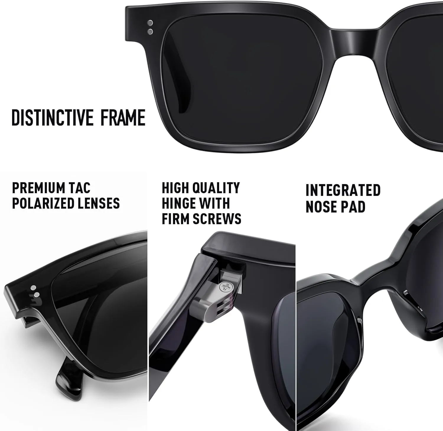 Premium 158MM Large Polarized Sunglasses for Men Women, 2 Pack XXL TR Frame Trendy Sun Glasses Outdoor with UV400