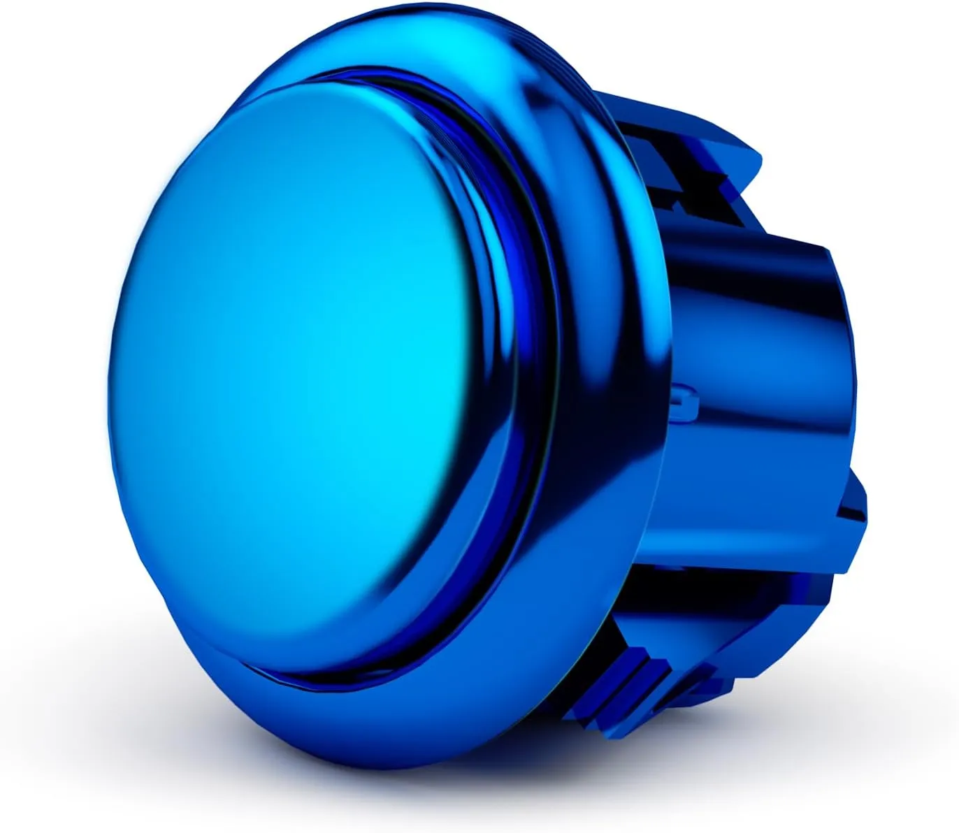 QANBA Gravity KS Metallic Color Mechanical Arcade Buttons 30mm Snap-in Mechanical Pushbutton (Boxed (Blue G01(8 pcs))