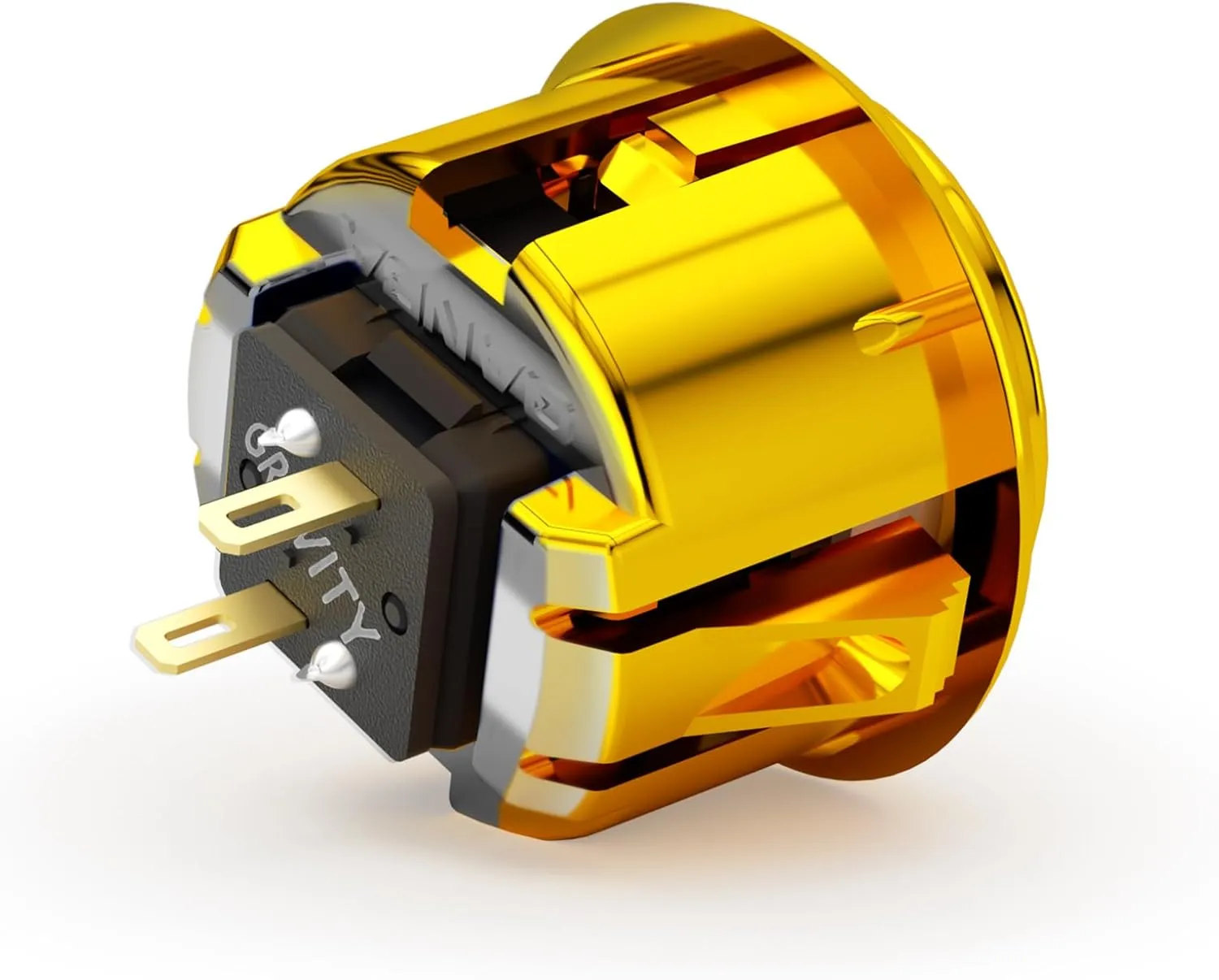 QANBA Gravity KS Metallic Color Mechanical Arcade Buttons 30mm Snap-in Mechanical Pushbutton (Boxed (Gold G08(8 pcs))