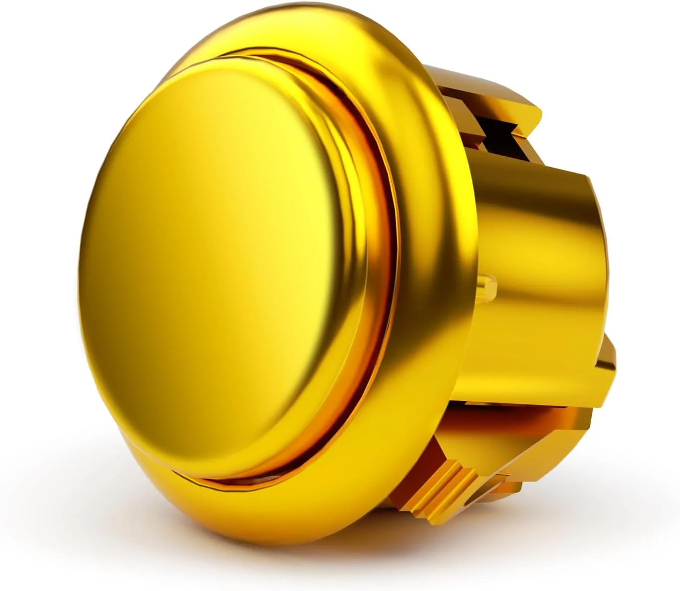QANBA Gravity KS Metallic Color Mechanical Arcade Buttons 30mm Snap-in Mechanical Pushbutton (Boxed (Gold G08(8 pcs))