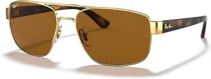 Ray-Ban RB3663 Rectangle Sunglasses for Men   BUNDLE With Designer iWear Complimentary Eyewear Kit