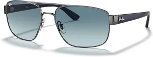 Ray-Ban RB3663 Rectangle Sunglasses for Men   BUNDLE With Designer iWear Complimentary Eyewear Kit