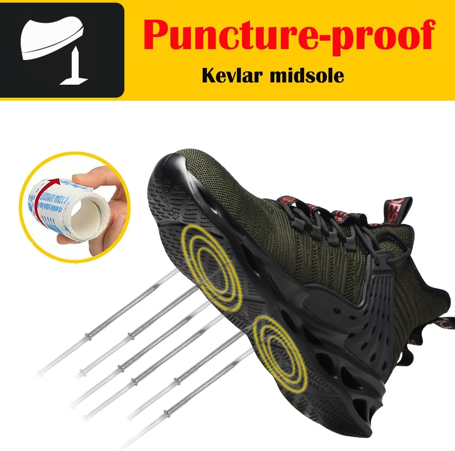 Steel Toe Shoes for Men Women Lightweight Steel Toe Sneakers Mid Cut Indestructible Work Boots Construction Safety Shoes