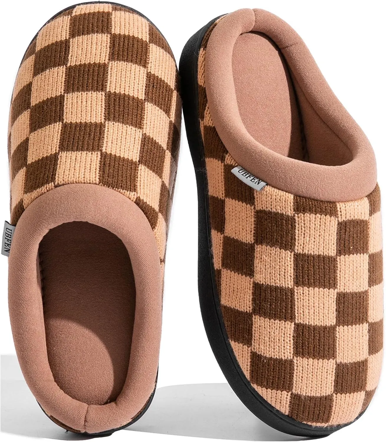 UBFEN Mens Slippers for Indoor Bedroom Memory Foam House Shoes Lightweight Slip On Outdoor Slipper
