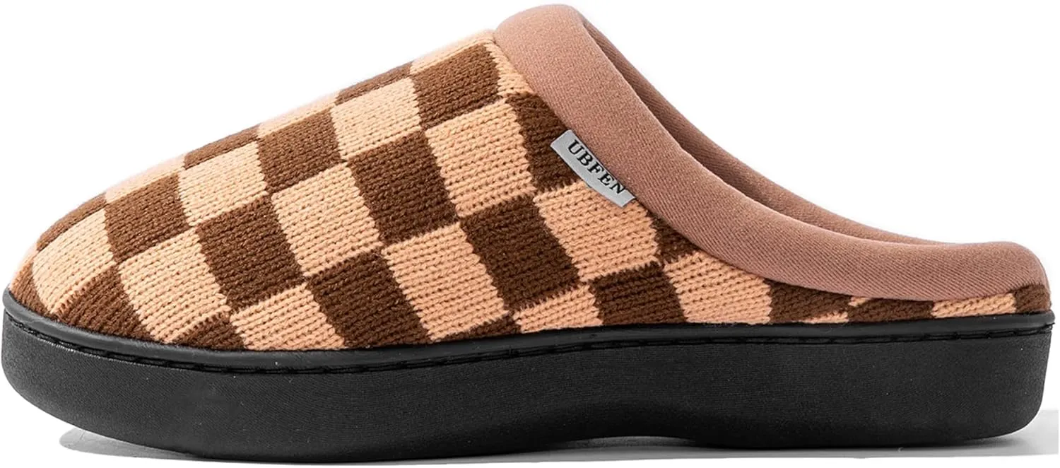 UBFEN Mens Slippers for Indoor Bedroom Memory Foam House Shoes Lightweight Slip On Outdoor Slipper